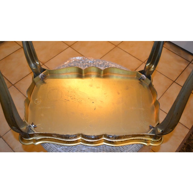 1970s Set of 3 Marked Florentine Giltwood Nesting, Stacking Tables Bohemian Chic, Italy For Sale - Image 12 of 18