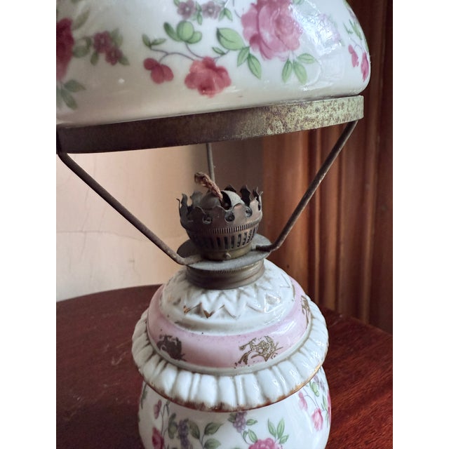 Vintage, 1960s Victorian Gone With the Wind Style Mini Oil Lamp For Sale - Image 4 of 13