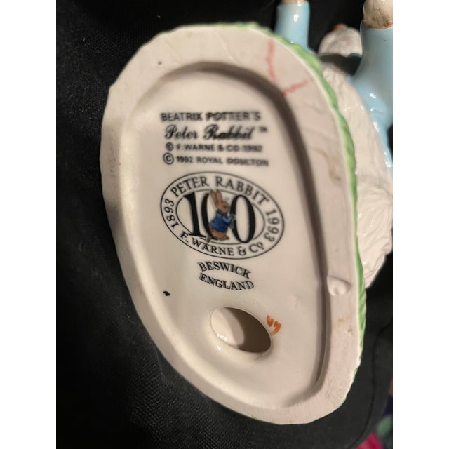 1990s 1990s Ceramic Figurine of Peter Rabbit in a Blue Jacket For Sale - Image 5 of 6