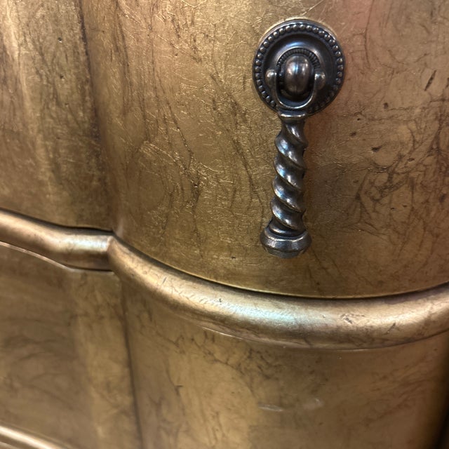 Baroque Serpentine Front Gold Leafed Commode For Sale - Image 3 of 6