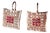 Mid 20th Century 14k Pink Gold Rose Cut Diamond Ruby Dangle Earrings, Pair For Sale