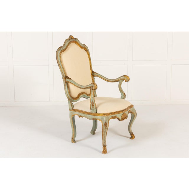 Set of Antique Italian Painted Chairs, 1700s For Sale - Image 10 of 14