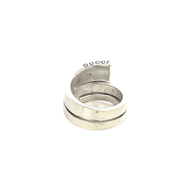 Gucci 1990s Gucci Estate Ring Size 5 Sterling Silver, Size 5 For Sale - Image 4 of 6