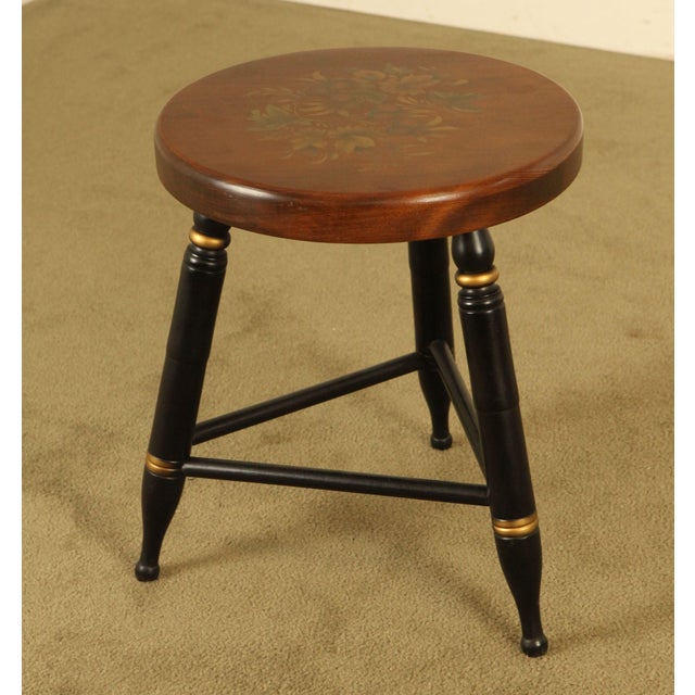 Hitchcock Vintage Round Seat 3 Leg Stool Chairish