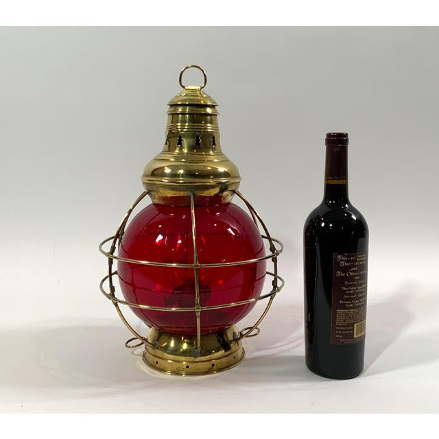 Perkins Marine Lamp Brass Ships Onion Lantern For Sale - Image 4 of 10