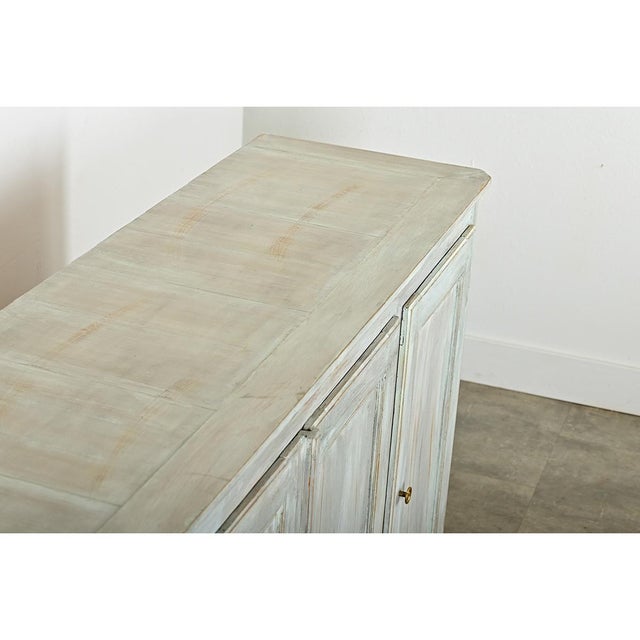 French Vintage Painted Enfilade For Sale - Image 9 of 11