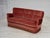 Three-Seater Danish Curved Sofa in Pink Furniture Velour, 1970s For Sale - Image 18 of 18