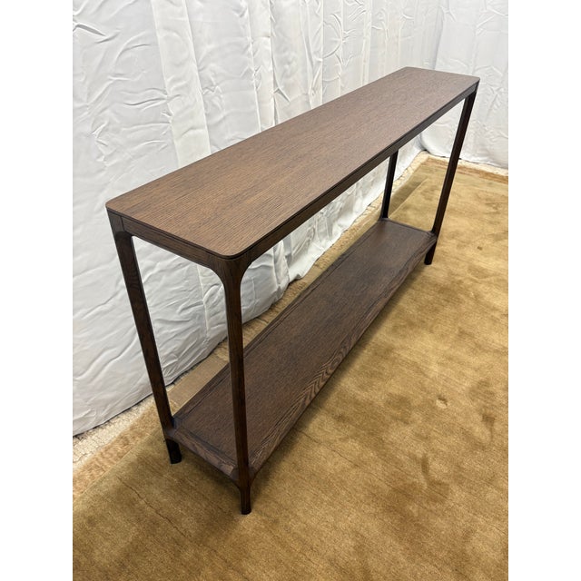 2020s Restoration Hardware Padua Console Table – 60” Brown Oak Finish For Sale - Image 5 of 14