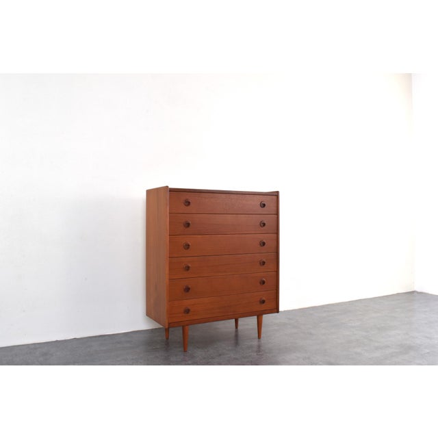 Wood Mid-Century Danish Teak Chest of Drawers, 1960s For Sale - Image 7 of 16