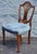 Pair Hepplewhite Style Mahogany and Upholstered Shield Back Side Chairs For Sale - Image 11 of 12