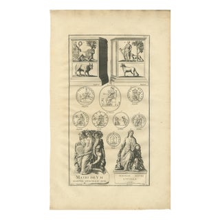 After Bernard de Montfaucon, Roman Chariot Relief and Imperial Allegories, 1721, Engraving For Sale