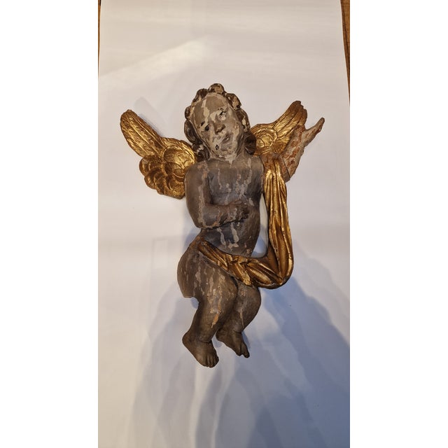 Polychrome Cherub, 18th Century, Walnut For Sale - Image 12 of 15