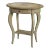 Jeanette Oval Wood Side Table, Beige For Sale