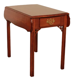 Chippendale Style Custom Crafted Cherry Drop Leaf Pembroke Table