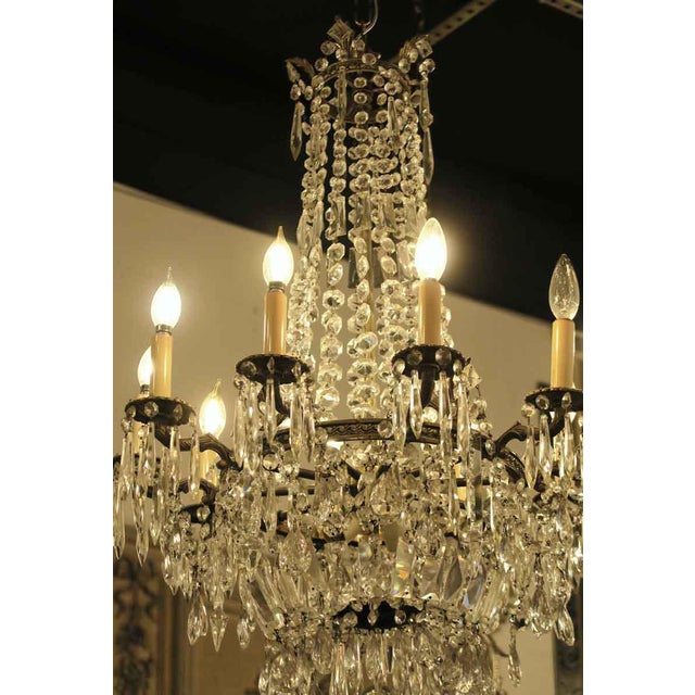 Antique 10 Arm Crystal Chandelier | Chairish