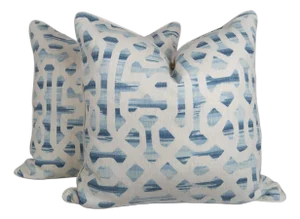 Kravet Jeffrey Marks Frame Pillow Covers, a Pair