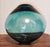 Contemporary Studio Glass Gradient Vase in Teal and Charcoal For Sale - Image 9 of 12