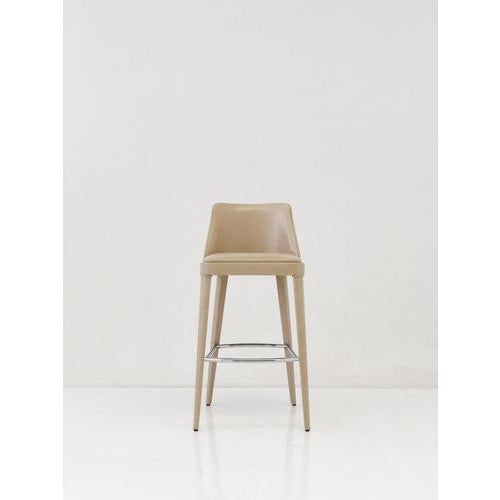 Lola Pale Anilina Ecoleather And Beech Wood Chair High Stool by Casa Casati Dimensions: D 60 x W 60 x H 110 cm. Materials:...