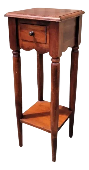 20Thc Walnut Side Table W/ Drawer