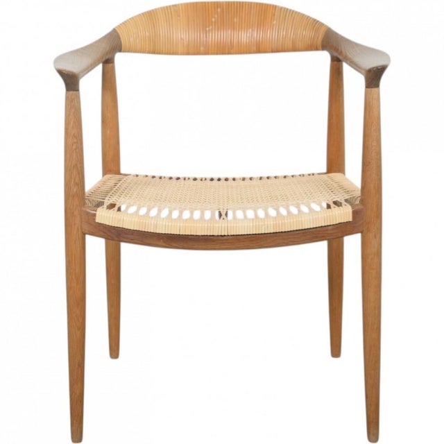 The JH501 Chair in Oak and Wicker by Hans Wegner, 1960s For Sale - Image 15 of 15