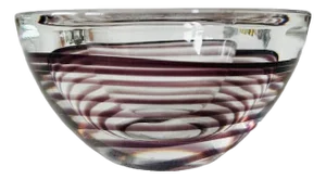 Purple Swirl Votive Tealight Holder from Kosta Boda