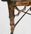 Wood Vintage Stained Tortoiseshell Burnt Bamboo Sqaure Regency British Colonial Card Dining Table For Sale - Image 7 of 10
