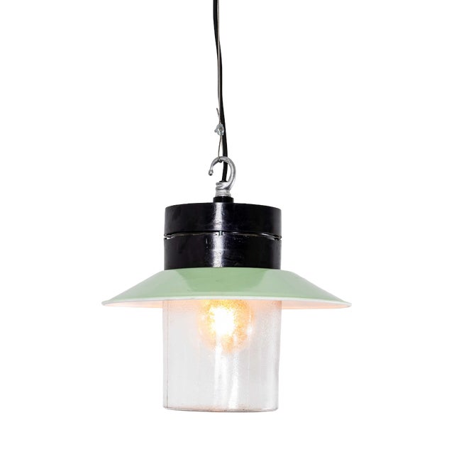 Industrial Bakelite Top Pendant Lamp, 1950s For Sale