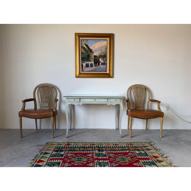 Beautiful original oil on canvas Painting by French artist Michel Pernes (b. 1943), titled “Visite Libre” (“Open House” or...