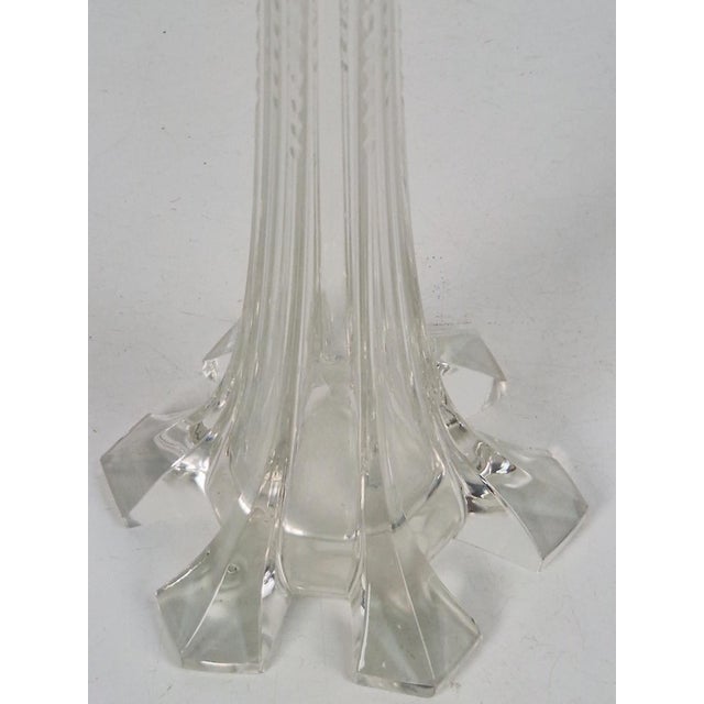 Art Nouveau French Gladioli Fluted Glass Vase, 1920s For Sale - Image 14 of 15