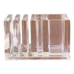 1970s Guzzini Lucite Desk Organizer