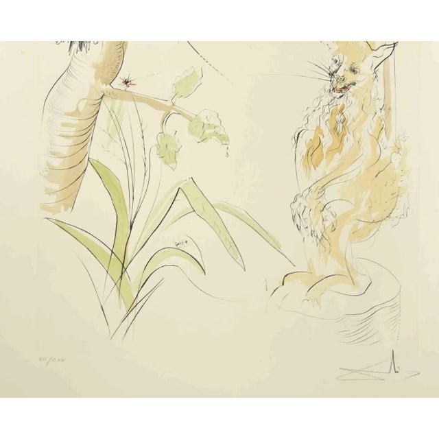 The Raven and the Fox is an artwork realized in 1974. Etching and drypoint with stencil, 1974. Printed by Atelier Rigal....