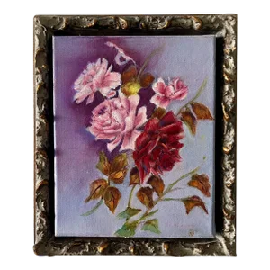 Original Floral Still Life "La Vie en Lavender" Oil on Canvas, Framed
