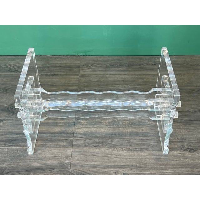 Vintage Lucite Table Base For Sale - Image 9 of 10