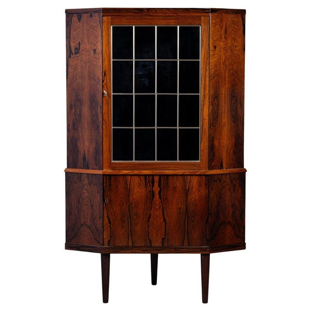 Mid-Century Danish Rosewood Corner Bar Cabinet, 1960s For Sale - Image 10 of 10