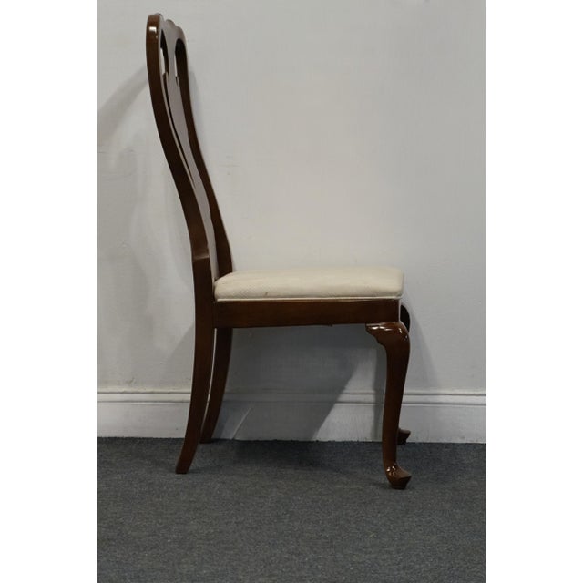 Wood Drexel Heritage Solid Cherry Traditional Queen Anne Style Dining Side Chair 123-811 For Sale - Image 7 of 12
