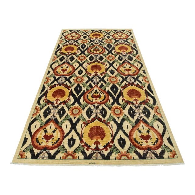 Ziegler Rug 7’10” X 13′ Beige Wool Hand-Knotted Oriental Carpet For Sale