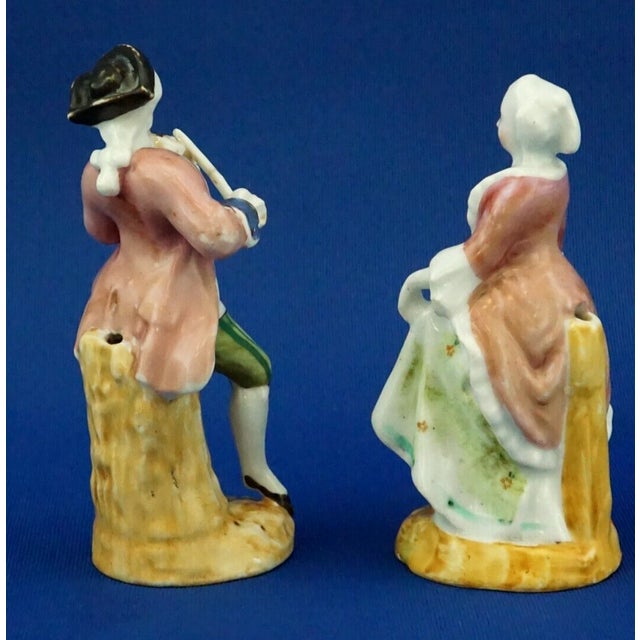 19th Century Dancing Couple Sculptures, Staffordshire, United Kingdom, Set of 2 For Sale - Image 3 of 18