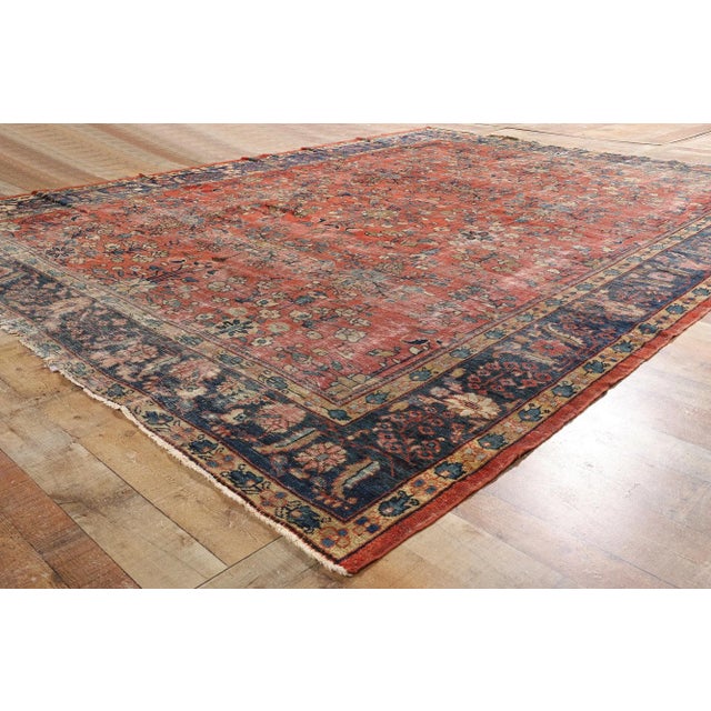 Late 19th Century Persian Mahal Rug - 09'10 X 12'08 For Sale - Image 9 of 11