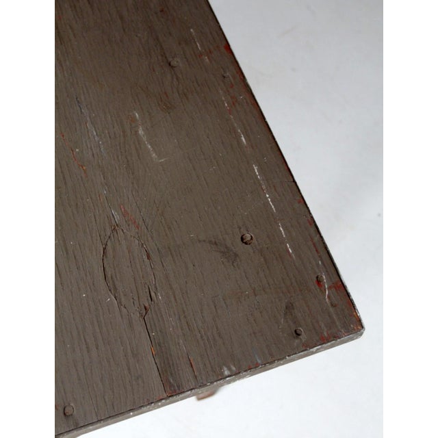 Mid-Century Industrial Work Table For Sale - Image 11 of 15