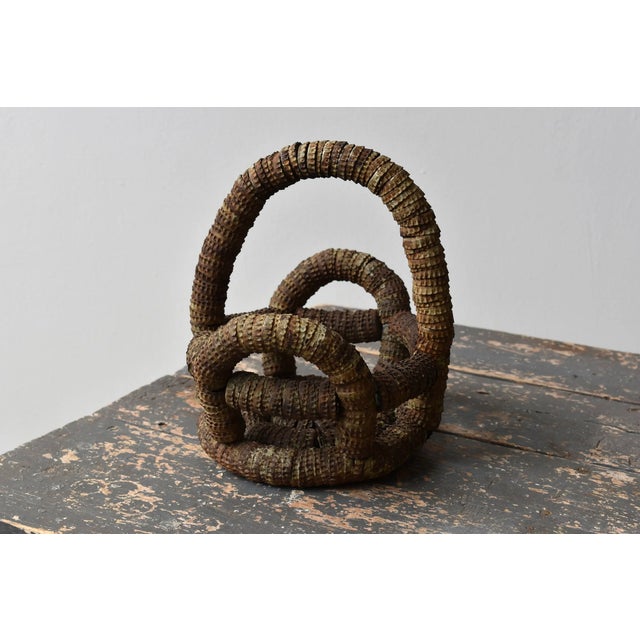 Vintage Folk Art Bottle Cap Sculptural Basket, Circa 1930s-40s For Sale In New York - Image 6 of 15