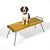 Mid-Century Wood Bench / Table with Iron Legs For Sale - Image 10 of 10