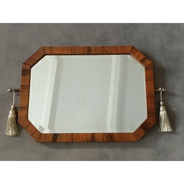 Art Deco Rare and Authentic Large Art Deco Mirror. For Sale - Image 3 of 8