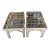 Vintage Rattan End Side Tables Glass Top -A Pair For Sale