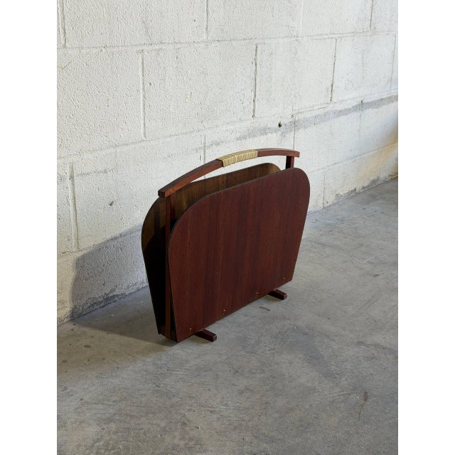 Mid-Century Modern Teak Magazine Holder Danish Mid-Century Modern Vintage For Sale - Image 3 of 10