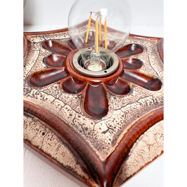 Ceramic Vintage Wall Lamps from Hustadt Leuchten, 1970s, Set of 2 For Sale - Image 7 of 13