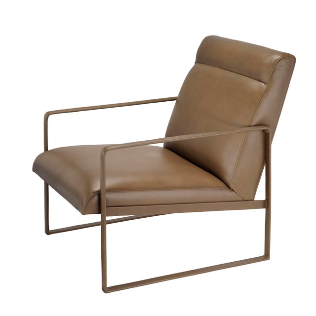 2020s Hemingway Accent Chair, Truffle Leather For Sale - Image 5 of 10