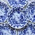Set of six antique ironstone appetizer/dessert plates, circa 1930. They feature a lovely monochrome cobalt blue design on...