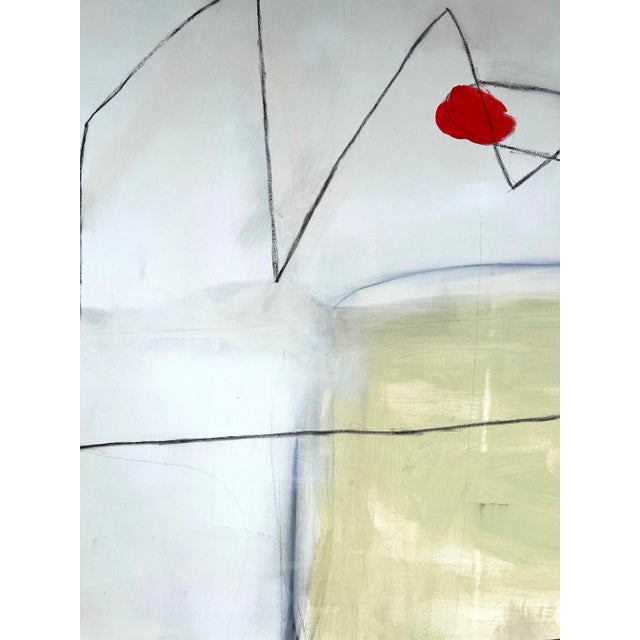 Textile Contemporary Abstract Acrylic, Oil Pastel and Pencil on Canvas Painting "Babylon" by Adrienn Krahl For Sale - Image 7 of 8