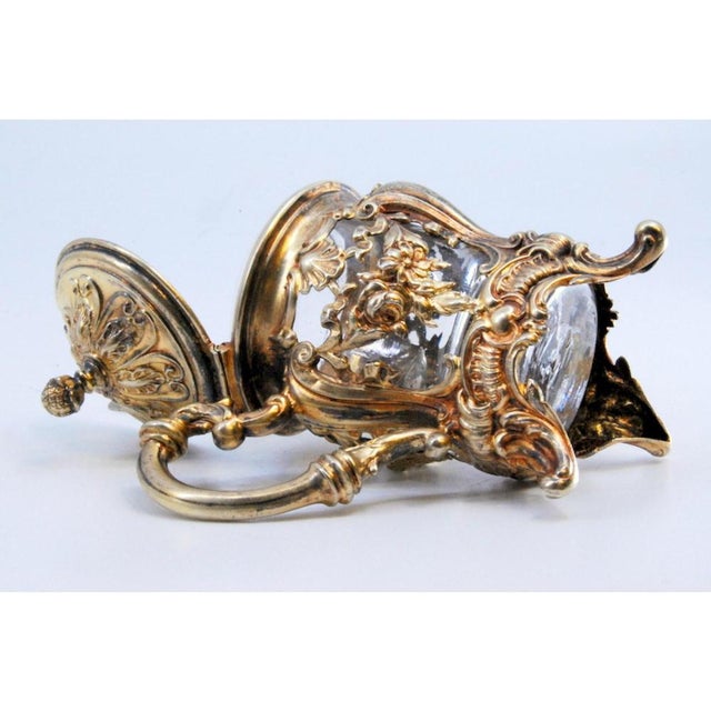 Sugar Bowl with Salt and Pepper Shaker in Gilded Silver, Set of 3 For Sale - Image 4 of 11