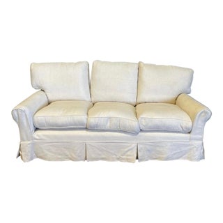 George Smith Slip Covered Sofa For Sale